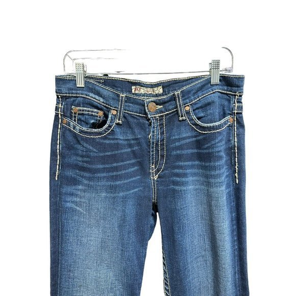 BKE Denim Jeans Womens  28 x 31.5 Stretch Drew Boot Cut Dark Wash - Picture 2 of 8